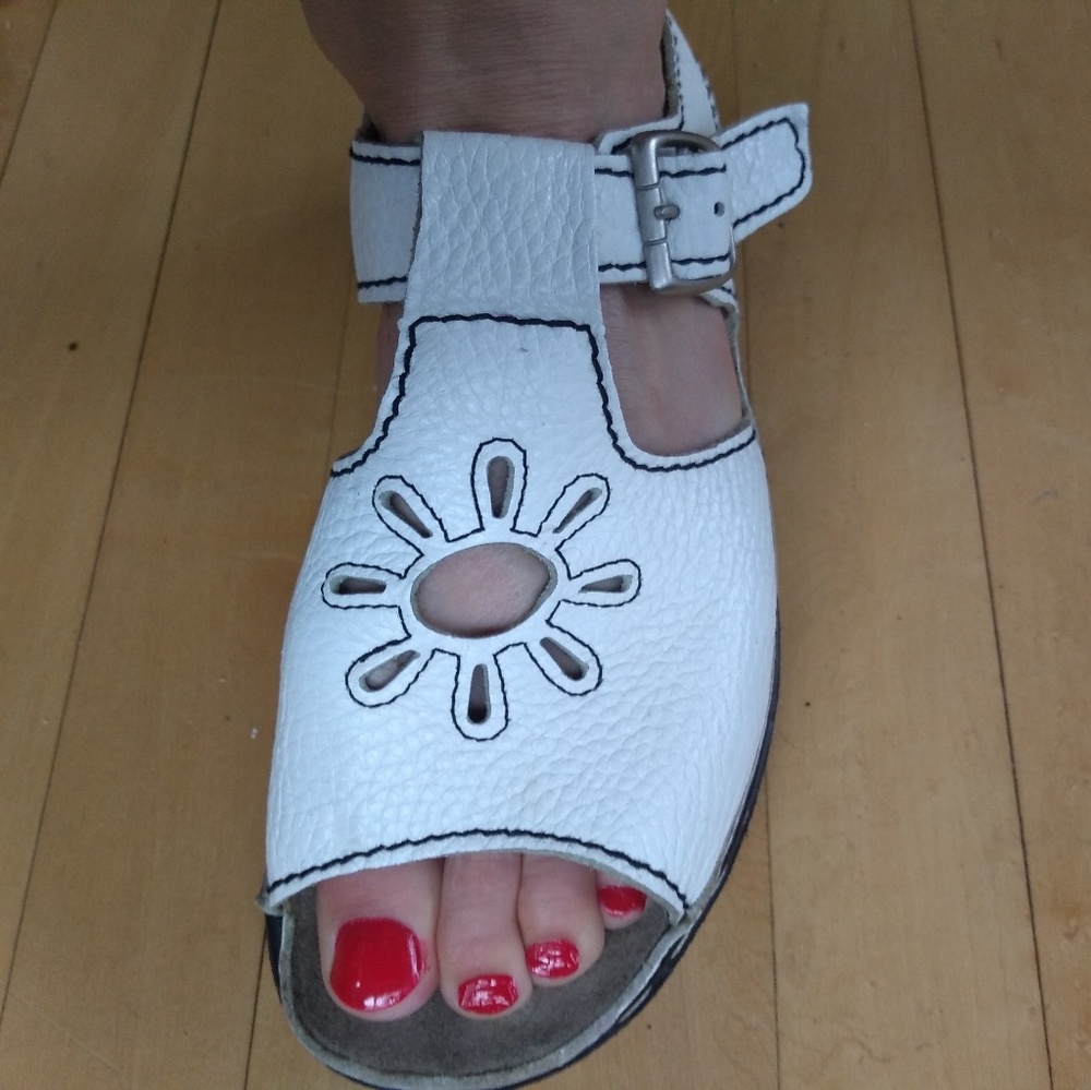 DocMartin white sandals, size 8